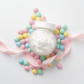 Happy Girl Body Lotion Travel Size - clear glass jar with white lid